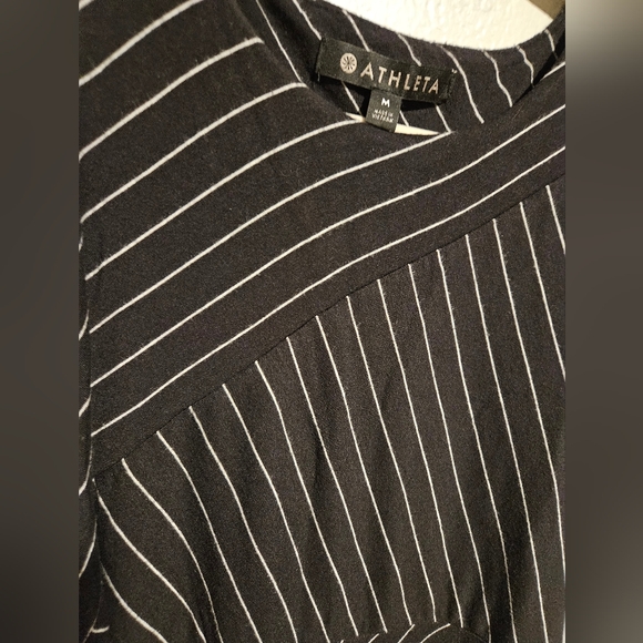 Athleta Black and White Chevron Mini Dress size Medium - Picture 6 of 9